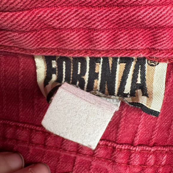 Forenza Women's reddish Pink Pinstripe Corduroy Pants High Waisted Straight Leg‎ - Picture 6 of 8